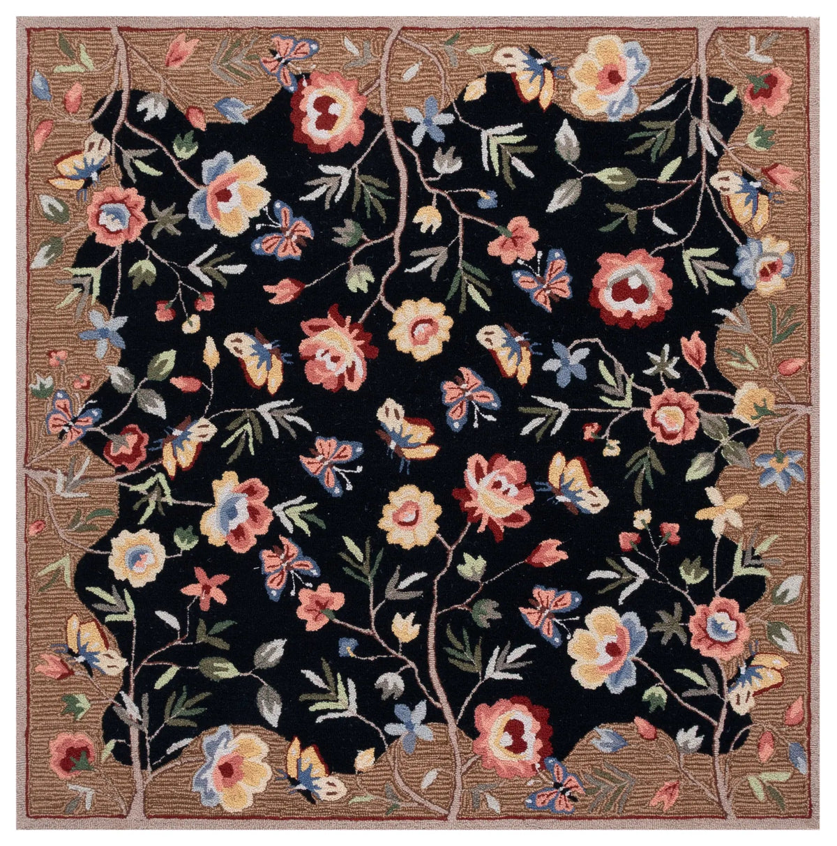 Safavieh Chelsea 6'-0" x 6'-0" Rug in Black / Brown