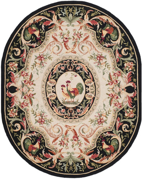 Safavieh Chelsea hk48k Ivory / Black Rugs - hk48k-5ov