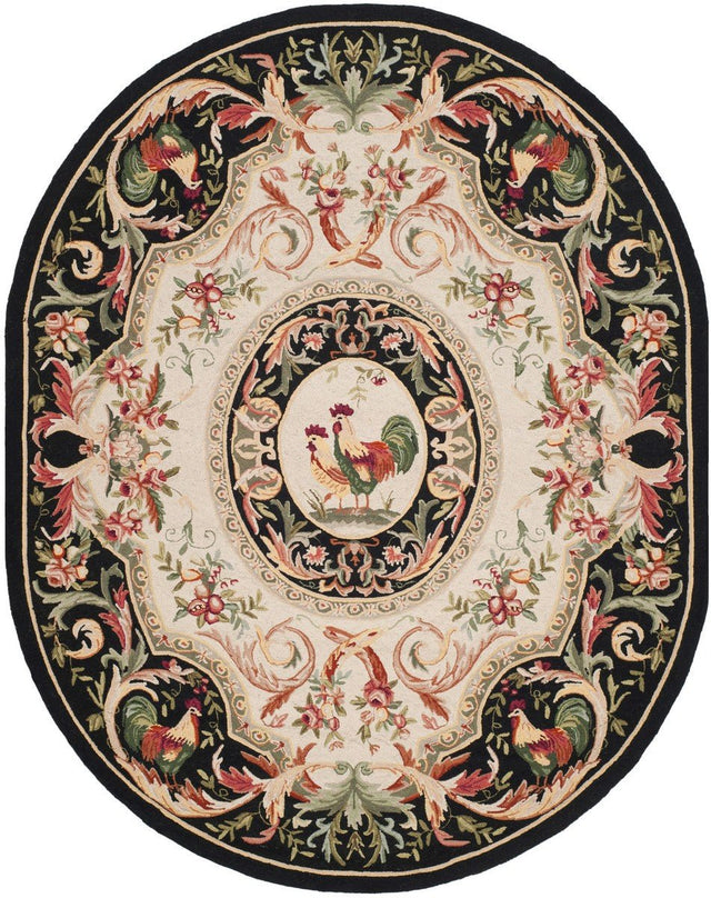 Safavieh Chelsea hk48k Ivory / Black Rugs - hk48k-5ov