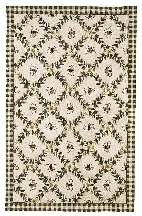 Safavieh Chelsea Hk55A Ivory / Green Rugs - Safavieh - hk55a - 3r