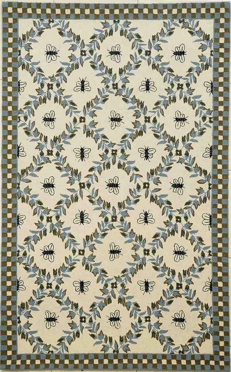 Safavieh Chelsea Hk55G Ivory / Blue Rugs - Safavieh - hk55g - 3r