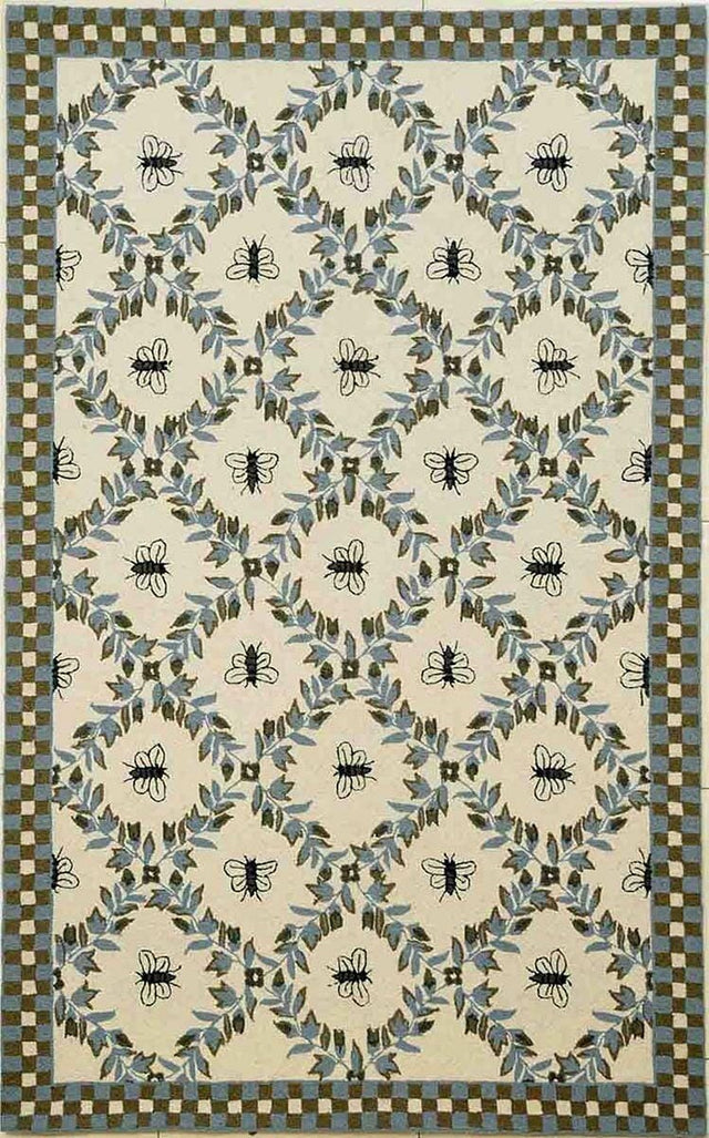 Safavieh Chelsea Hk55G Ivory / Blue Rugs - Safavieh - hk55g - 3r