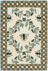 Safavieh Chelsea Hk55G Ivory / Blue Rugs - Safavieh - hk55g - 5ov