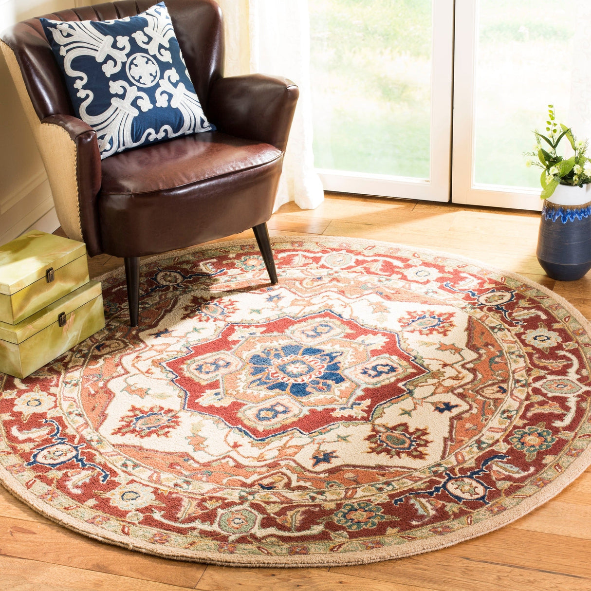 Safavieh Chelsea Hk709A Red/Ivory Rug - Safavieh - hk709a - 5r