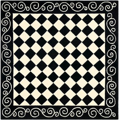 Safavieh Chelsea hk711a Black / Ivory Rugs - Safavieh - hk711a - 6sq