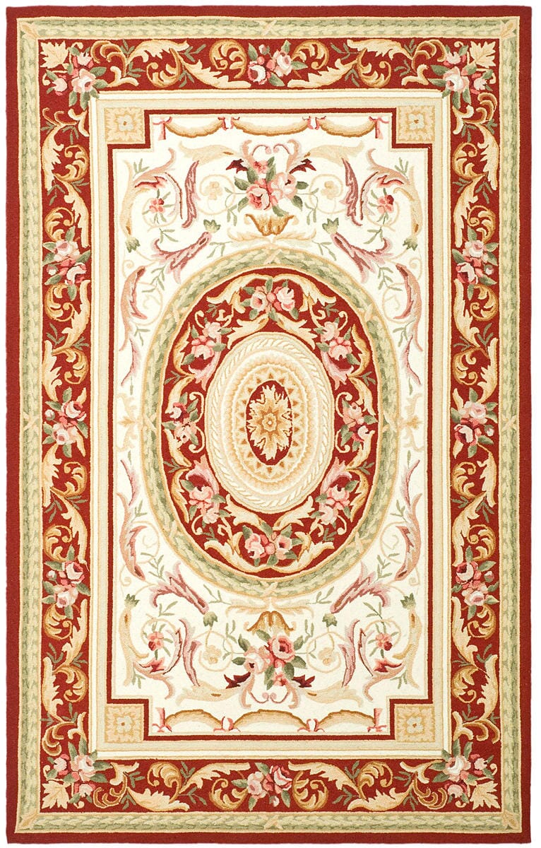 Safavieh Chelsea hk72a Ivory / Burgundy Rugs - Safavieh - hk72a - 2