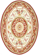 Safavieh Chelsea hk72a Ivory / Burgundy Rugs - Safavieh - hk72a - 5ov