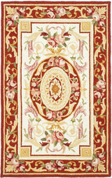 Safavieh Chelsea hk72a Ivory / Burgundy Rugs - Safavieh - hk72a - 5ov