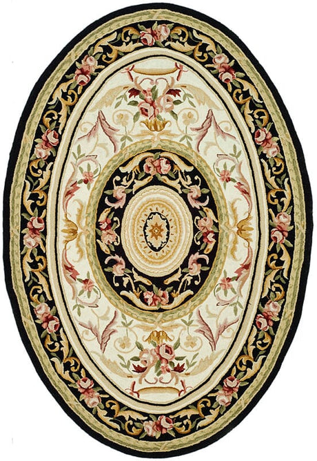 Safavieh Chelsea hk72b Ivory / Black Rugs - Safavieh - hk72b - 5ov