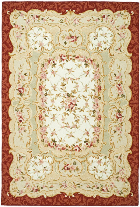 Safavieh Chelsea hk73a Ivory / Burgundy Rugs - Safavieh - hk73a - 2