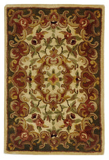 Safavieh Classic Cl234C Ivory / Green Rugs - Safavieh - cl234c - 5ov