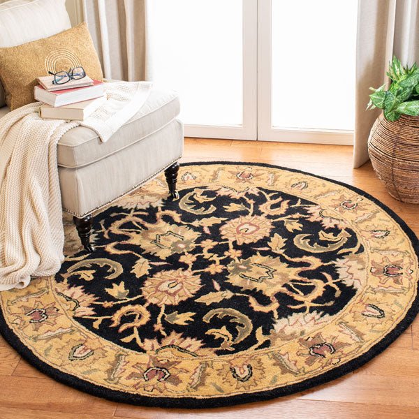 Safavieh Classic Cl252A Black / Gold Rugs - Safavieh - cl252a - 4r