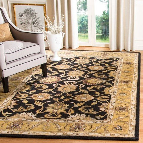 Safavieh Classic Cl252A Black / Gold Rugs - Safavieh - cl252a - 6