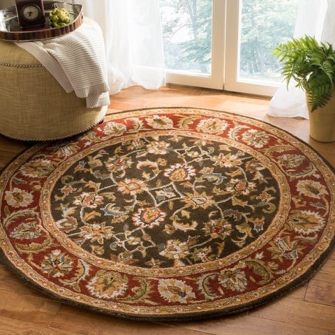 Safavieh Classic Cl758P Dark Olive / Red Rugs - Safavieh - cl758p - 5ov