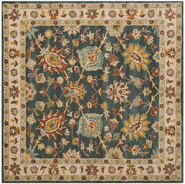 Safavieh Classic Cl934A Dark Grey / Ivory Rugs - Safavieh - cl934a - 6sq