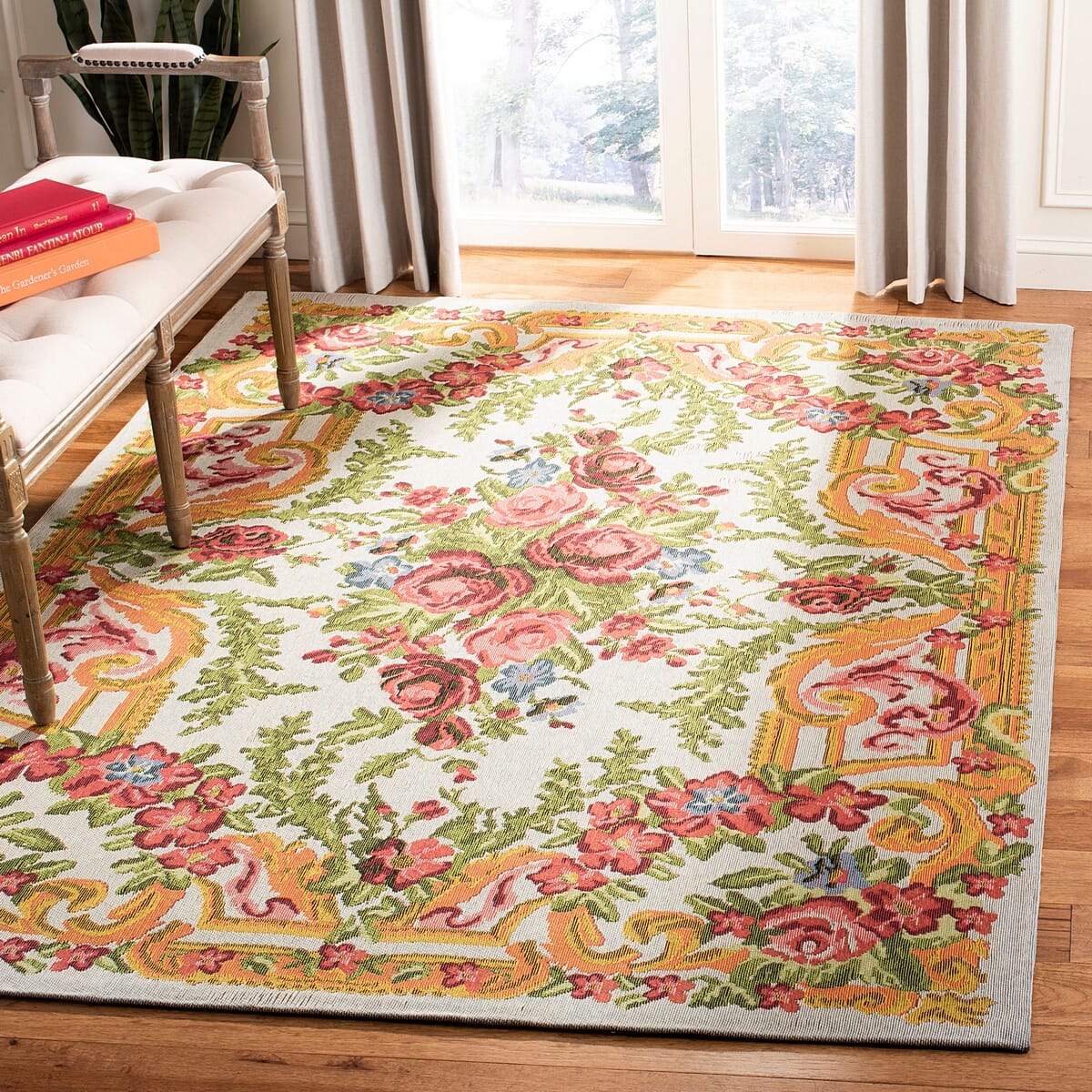 Safavieh Classic Vintage Clv112A Ivory / Rose Rugs - Safavieh - clv112a - 4