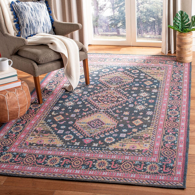 Safavieh Classic Vintage Clv114N Navy / Pink Rugs - Safavieh - clv114n - 4