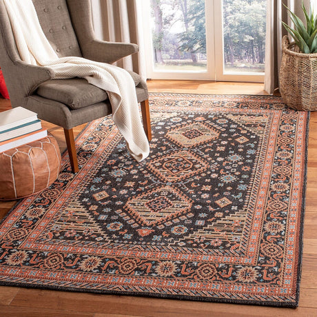 Safavieh Classic Vintage Clv114Z Black / Rust Rugs - Safavieh - clv114z - 4