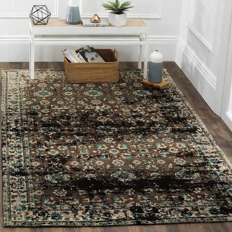 Safavieh Classic Vintage Clv226A Teal / Beige Rugs - Safavieh - clv226a - 3