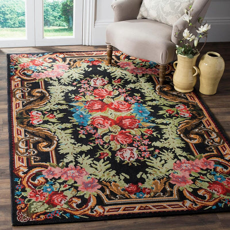 Safavieh Classic Vintage Clv301A Black/Multi Rug - Safavieh - clv301a - 3