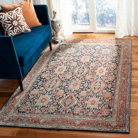 Safavieh Classic Vintage Clv307N Navy / Rust Rugs - Safavieh - clv307n - 4