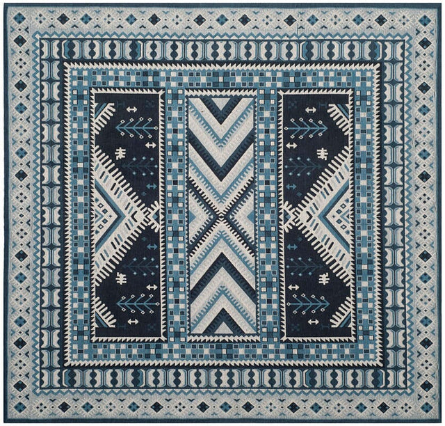 Safavieh Classic Vintage Clv511A Navy / Light Blue Rugs - Safavieh - clv511a - 6sq