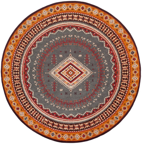 Safavieh Classic Vintage 6'-0" x 6'-0" Rug in Slate / Mustard
