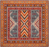 Safavieh Classic Vintage 6'-0" x 6'-0" Rug in Slate / Mustard