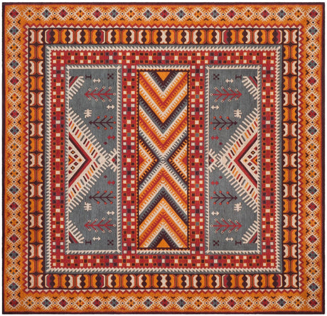 Safavieh Classic Vintage 6'-0" x 6'-0" Rug in Slate / Mustard