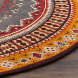 Safavieh Classic Vintage 6'-0" x 6'-0" Rug in Slate / Mustard