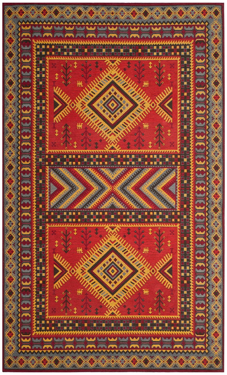 Safavieh Classic Vintage Clv511G Red / Slate Rugs - Safavieh - clv511g - 3