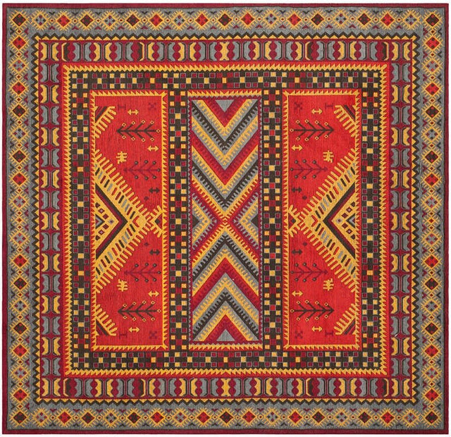 Safavieh Classic Vintage Clv511G Red / Slate Rugs - Safavieh - clv511g - 6sq