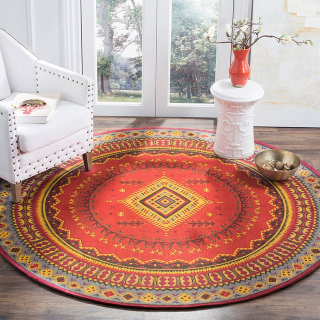 Safavieh Classic Vintage Clv511G Red / Slate Rugs - Safavieh - clv511g - 6sq