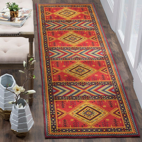 Safavieh Classic Vintage Clv511G Red / Slate Rugs - Safavieh - clv511g - 6sq