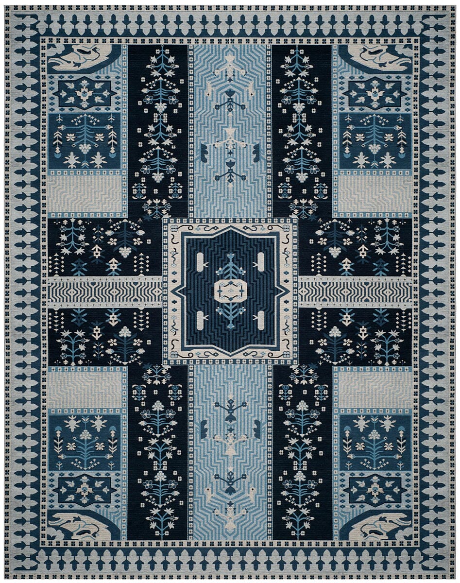 Safavieh Classic Vintage Clv512A Navy / Light Blue Rugs - Safavieh - clv512a - 3