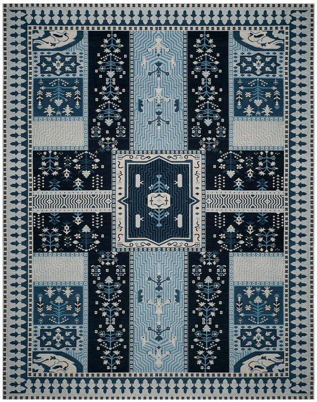 Safavieh Classic Vintage Clv512A Navy / Light Blue Rugs - Safavieh - clv512a - 3