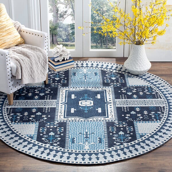 Safavieh Classic Vintage Clv512A Navy / Light Blue Rugs - Safavieh - clv512a - 6sq