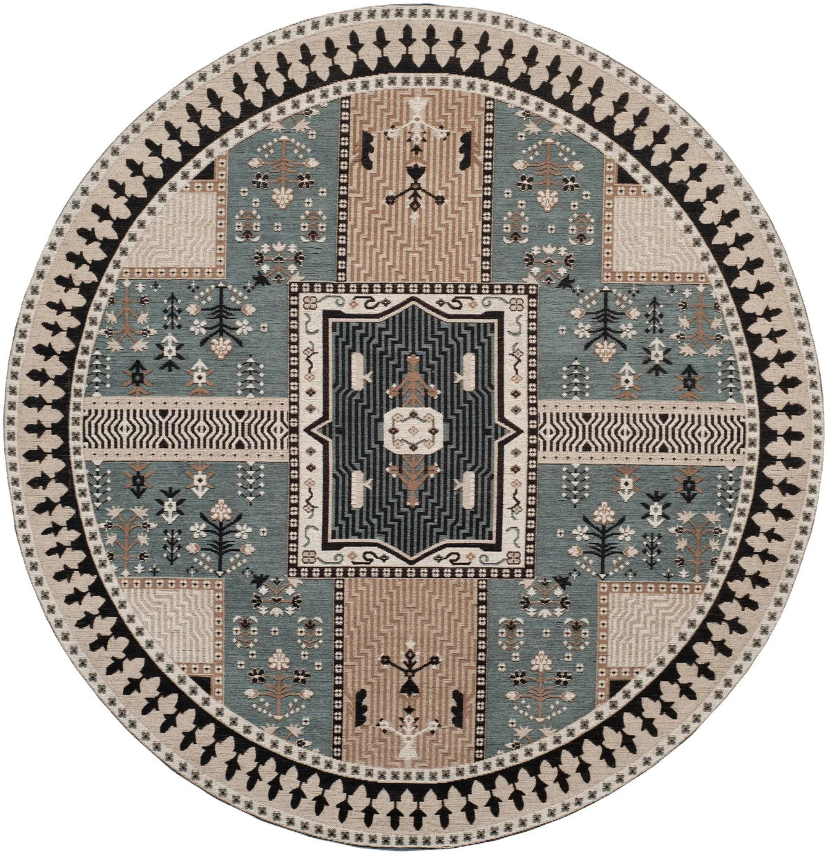 Safavieh Classic Vintage 6'-0" x 6'-0" Rug in Slate / Beige