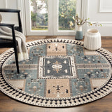 Safavieh Classic Vintage 6'-0" x 6'-0" Rug in Slate / Beige