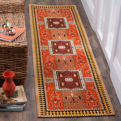 Safavieh Classic Vintage Clv512D Orange / Gold Rugs - Safavieh - clv512d - 6sq