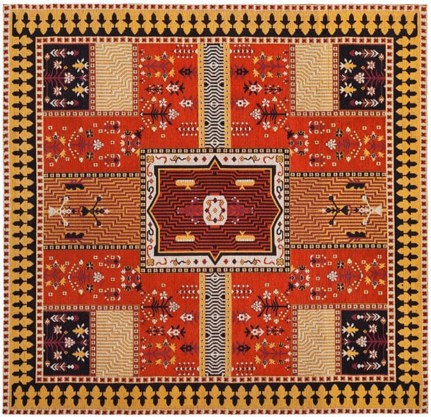 Safavieh Classic Vintage Clv512D Orange / Gold Rugs - Safavieh - clv512d - 6sq