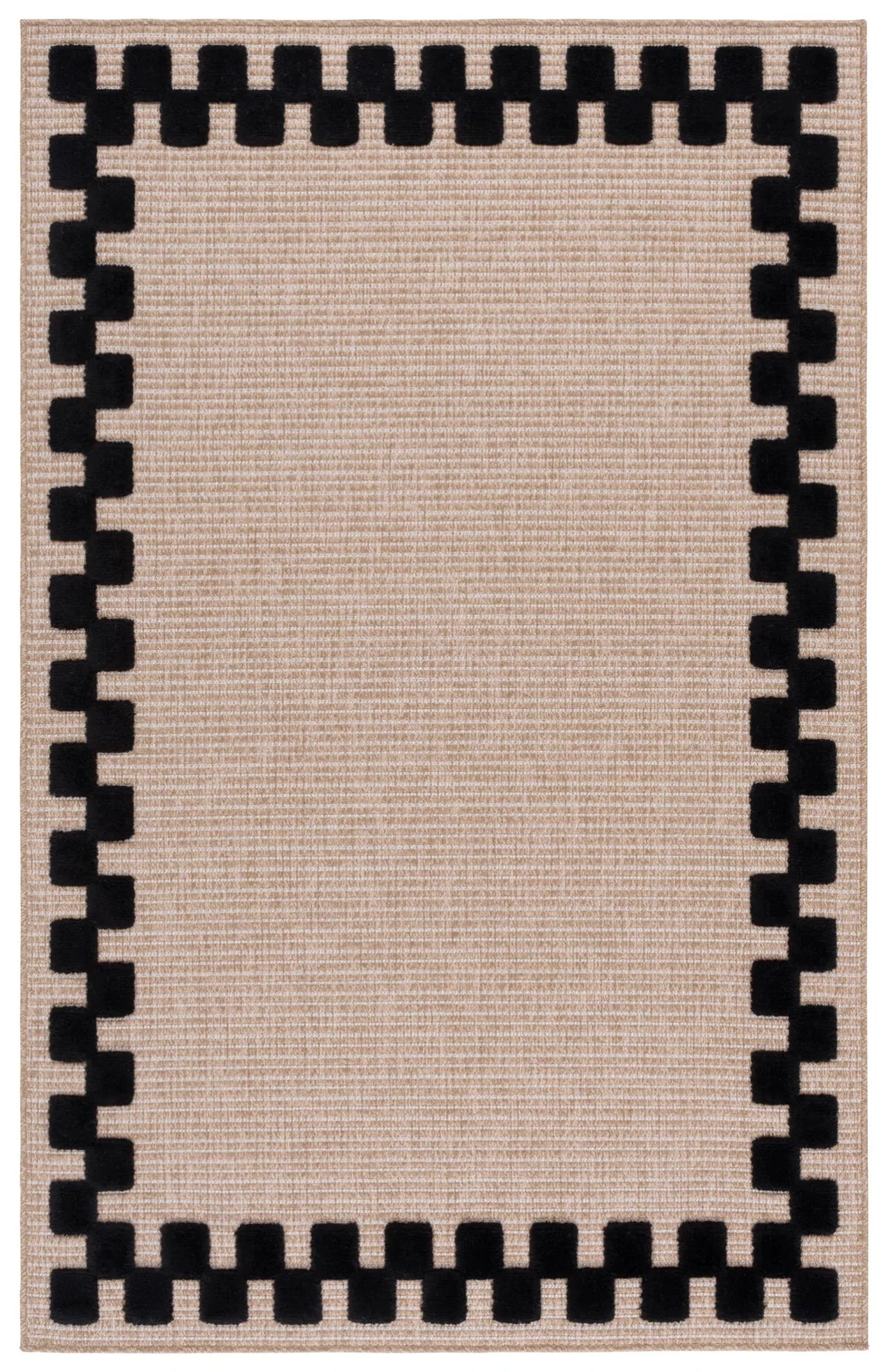 Safavieh Clayton 4'-0" x 6'-0" Rug in Natural / Black