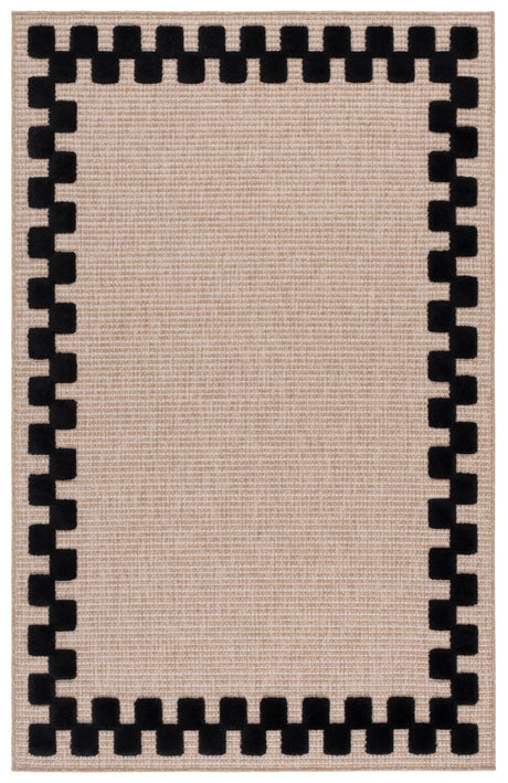 Safavieh Clayton 4'-0" x 6'-0" Rug in Natural / Black