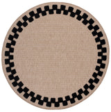 Safavieh Clayton 6'-7" x 6'-7" Rug in Natural / Black