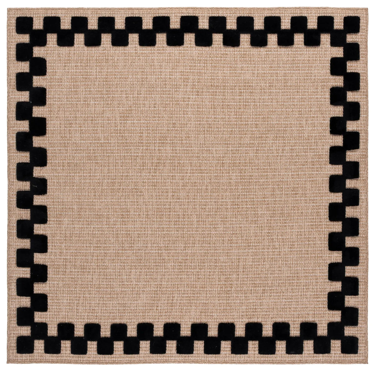 Safavieh Clayton 6'-7" x 6'-7" Rug in Natural / Black