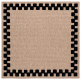 Safavieh Clayton 6'-7" x 6'-7" Rug in Natural / Black