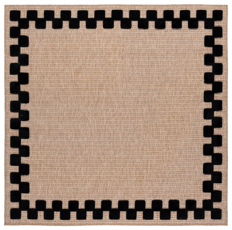 Safavieh Clayton 6'-7" x 6'-7" Rug in Natural / Black