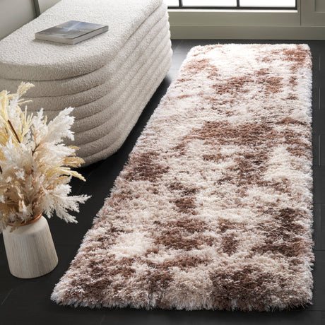 Safavieh Cloud Shag Cld114A Ivory/Brown Rug - Safavieh - cld114a - 28