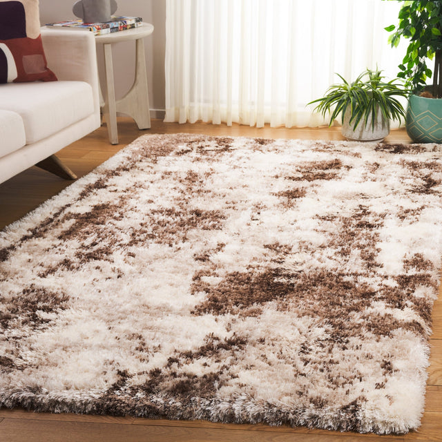 Safavieh Cloud Shag Cld114A Ivory/Brown Rug - Safavieh - cld114a - 4