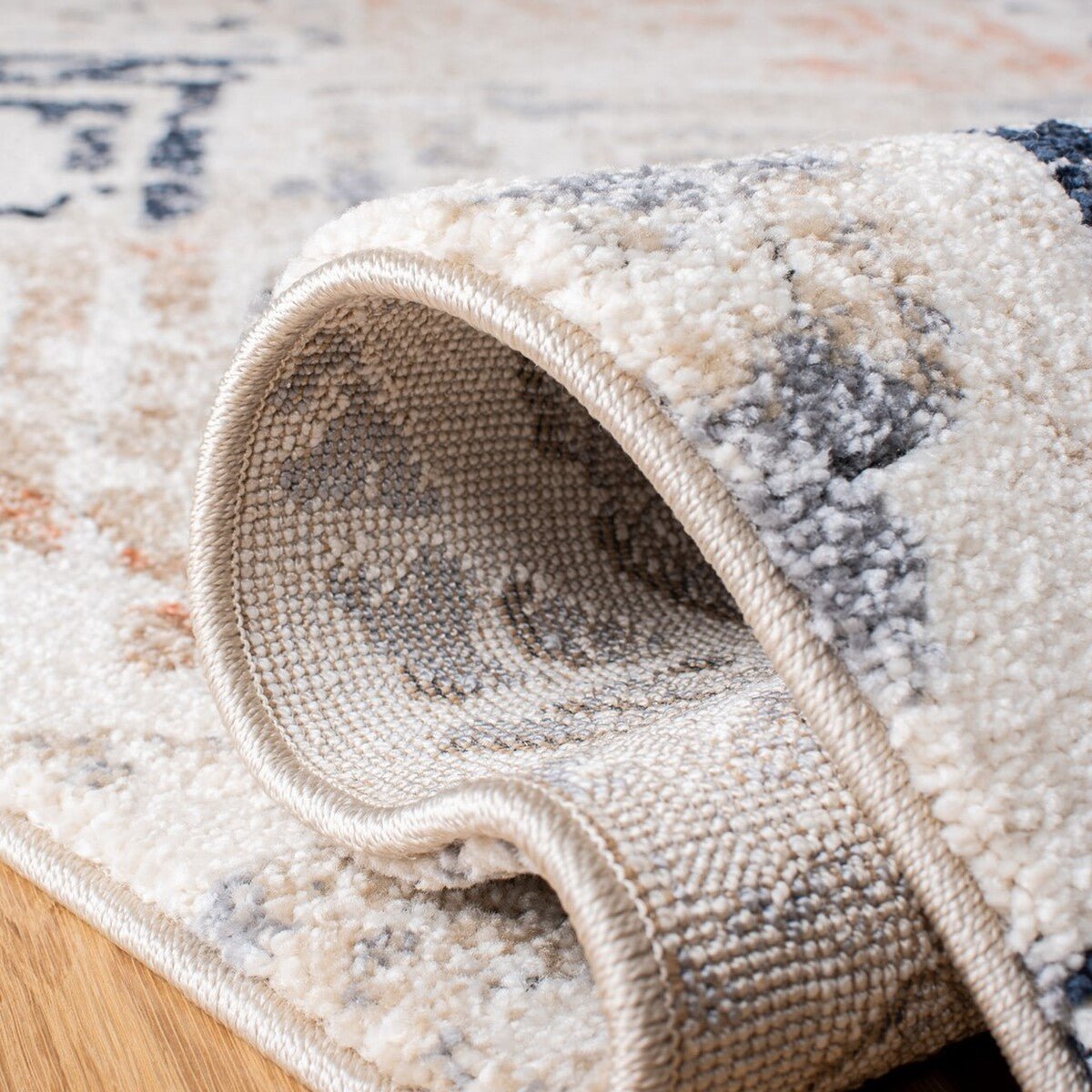 Safavieh Coppertone Cpn324A Ivory/Navy Rugs - Safavieh - cpn324a - 7r